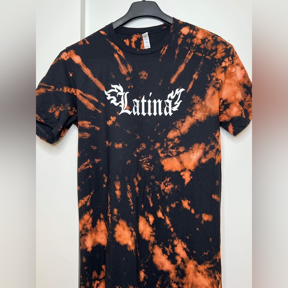 Latina bleach tye dye shirt